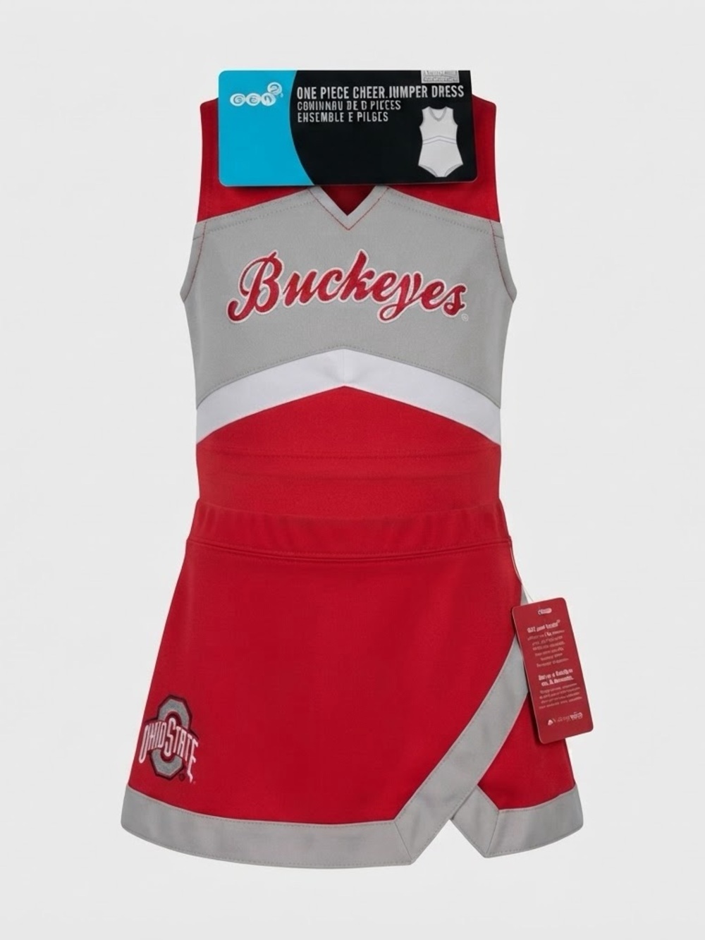 Gen2 Ohio State Buckeyes Toddler Cheerleader Dress Panty 2T NWT